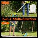 20V Electric Weed Wacker Cordless Edger Lawn Tool 2 X 2.0Ah Battery Powered Weed Eater with Charger, 12 Inch Lightweight String Trimmer, Auto Line Feed Grass Cutter Lawn Mower for Small Yard Garden
