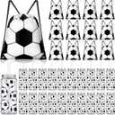 40 Pcs Drawstring Bag Set 14.2 oz 20 Reusable Tumbler Clear Plastic Drinking Cups with Lids and Straws Tumbler 20 Goodie Gift Bag for School Team Coach Gift Party Supplies