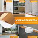 Vinyl Floor Transition Strip Door Threshold Self Adhesive 36 inch, Thresholds for Doorways, Edge-Reducer Transition-Strips for Door/Floor (Light Brown)