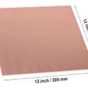 Daseyyue 1 Pcs Pure Copper Sheet, 12" x 12", 24 Gauge(0.51mm) Thickness, No Scratches, Protective Film on Both Sides
