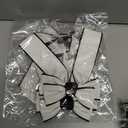 2 x 2PCS Hair Bows for Girls White Bowknot Hair Clips BarrettesLeather Bows with Long Tail Hair Accessories for Girls Toddlers Teens Kids