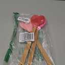 Chengu 3 Pcs Heart Shaped Silicone Spoon with Wooden Handle Valentine Day Kitchen Utensil Gift Set Red Pink Hot Heart Spatula Nonstick Cooking Tools for Mixing Stirring and Baking