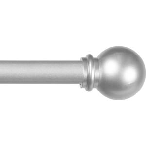 Kenney Chelsea Ball End Window Curtain Rod, Adjustable Curtain Rod for Windows 28 to 48 Inches, Extendable Curtain Rod Set, Brushed Nickel
