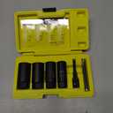 Topec 6PCS Deep Lug Nut Removal Tool, 1/2" Drive Lug Nut Extractor Set, 17-22mm Wheel Lock Removal Kit, Spark Plug Extractor Socket Set for Stripped, Rounded, Damaged Bolts & Studs