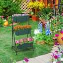 Vertical Raised Garden Bed 3 Tier Garden Planter Standing Planter Box Herb Garden Planter Outdoor and Indoor for Vegetables Flowers Green