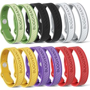 18 Pack Mosquito Repellent Bracelets, Silicone Mosquito Repellent Bands with DEET Free, Natural & Waterproof Bug Wristbands for Kids and Adults, Outdoor Traveling Protection