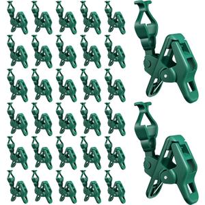C7 C9 Christmas Lights Spring Clips, 100 Count Holiday Lights Quick Spring Clips, Shatterproof Shingle and Gutter Clips for E12, E17Socket, Rope Lights Roofline Fence Railing Mantel Christmas Trees (Green)