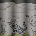 Disney Classic Winnie The Pooh, White, Grey & Lime Super Soft Milestone Baby Blanket, White, Grey, Lime, Charcoal