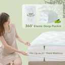 Hansleep Twin Mattress Pad Topper Memory Foam, Twin Foam Mattress Topper Viscose Derived from Bamboo, Twin Size Bed Mattress Pad Cover for Back Pain Relief, 39" x 75", White