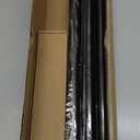 Black Curtain Rods for Windows 48 to 84 Inches Adjustable Decorative 1 Inch Diameter Single Window Curtain Rod Set with Classic Finials, Black with Gold Finishing (28"-88")