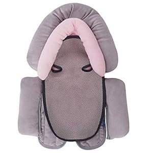 COOLBEBE Upgraded 3-in-1 Baby Head Neck Body Support Pillow for Newborn Infant Toddler - Extra Soft Car Seat Insert Cushion Pad, Perfect for Carseats, Strollers, Swings