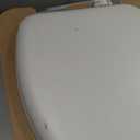 Mayfair Padded Toilet Seat, Cushioned Soft Vinyl over Wood Core Seat, Secure Hinges, Easy Clean, Elongated, White