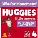 Huggies Little Movers Diapers Size 4, 66 Count