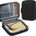 MOSLA Bible Cover Bag with for Women Men, Scripture Study Carrying Book Cover Church Bag with Handle and Pocket for Fathers Mothers Mom Kids, Catholic Church, Christian Gifts Black