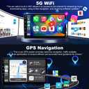 4+64G 5GWiFi Upgrade Car Stereo for Honda Accord 2008-2012 8th Gen, 10" Touch Screen Radio, Wireless Carplay Android Auto GPS FM Bluetooth DSP Camera, Only Fit for Original Car with Big Screen and GPS
