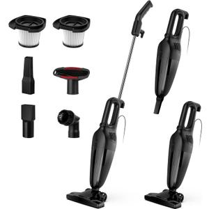 Zefiro 600W 28kpa Small Corded Stick Vacuum,16Ft Corded Handheld Vacuum Cleaners for Home, Hard Floor, Carpet, Pet Hair,Dorm,RV