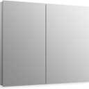 Kohler 55065-NA Embark Slim Two-Door Medicine Cabinet Mirror, Adjustable Shelves with Mirrored Doors, 35 in. W x 26 in. H