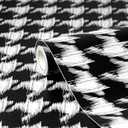 Amiya Black and White Wallpaper Peel and Stick Houndstooth Modern Contact Paper 17.3" x 120" Self Adhesive Removable Vinyl Wallpaper for Cabinets Bedroom Living Room Bathroom