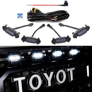Auxlight Car Accessories, 4PCS LED Front Grille Raptor Lights with Fuse & Wiring Harness, Compatible with 2016 2017 2018 2019 Toyota Tacoma TRD Pro (White)
