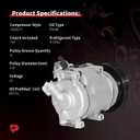 PHOBOOS A/C Compressor with Clutch Compatible with Acura MDX 2007-2013, ZDX 2010-2013 & Honda Odyssey 2008-2017, Pilot 2008-2015, Ridgeline 2009-2014, V6 3.5L/3.7L. Ref. CO-10840C, 158334
