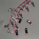 Legging Organizer for Closet, Metal Yoga Pants Hangers 2 Pack w/10 Clips Holds 20 Leggings, Space Saving Hanging Closet Organizer w/Rubber Coated Closet Organizers and Storage, Pink