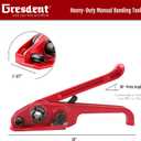 Poly Strapping Tensioner & Cutter Manual Banding Tools Windlass for 1/2" -3/4" Width Polyester Polyproplyn StrapRed-4Pack