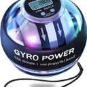 Curaball Hand ExerciserTorque Ball Strengthener with Counter, LED Lights, Auto-Start Gyroscopic Wrist Trainer for Arms, Fingers & Forearms, Grip Training Tool for Home