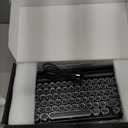 Adventurers Typewriter Style Retro Mechanical Keyboard LED Backlight 83 Keys Bluetooth 5.0 Blue Axis, Suitable Desktop Computers/Laptops Mac/Mobile Punk Keys, Black, 12.8 x 6.6 x 1.6 inches