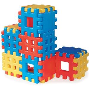 Little Tikes Big Waffle Block Set - 18 pieces, Blue/Red/Yellow, Small