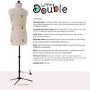 Dritz Little Double Adjustable Dress Form - Child Sizes US S-XL - Children's Clothing Mannequin for Sewing and Draping - Pinnable Sewing Mannequin with 13 Dials for Fitting + 360 Hem Guide
