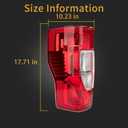 Tail Light Assembly Compatible With 2020-2022 Ford F250/F350/F450 Super Duty Driver and Passenger Side Rear Taillight Tail Lamp Halogen Brake Lamp(w/o Blind Spot) (non- LED)