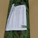 2 Pcs 6 Feet Christmas Garland - Real Touch Norfolk Pine Garland - Green Realistic Pine Garland for Table Mantel Indoor Outdoor Holiday Decor - Greenery Christmas Decorations - Free LED String Lights