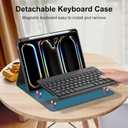 Keyboard Case for iPad Pro 11-inch (M4) 2024, Smart Folio Cover with Pencil Holder, Rechargeable, Magnetic Wireless Keyboard for iPad Pro 11, Only Compatible with Model A2836/A2837/A3006,Dark black