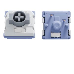 GATERON KS-33 Low Profile Grey Heron Keyboard Switches, Full POM Linear 50gf 5 Pin RGB LED Factory Pre-lubed for NuPhy Nos75 Mechanical Keyboard (35PCS)