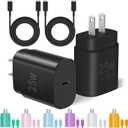 Type C Charger Fast Charging, 2Pack [10FT&6FT] Long USB C Cable with 25W Phone Super Fast Charger Block Compatible with Galaxy S25/S24/Plus/Ultra,iPhone 15/16/17/Air/Plus/Pro Max