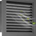 24" x 24" Gray Aluminum Gable Vent, Shed Vents with Screen, Fits 22" x 22" Opening, Rustproof Louvered Wall Vent for Attic, House, or Barn Ventilation