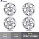 TangMiGe 4-Pack Hubcaps Compatible with Honda Civic 2013 2014 2015, 15 Inch 15", Wheel Covers Skins, 44733-TR3-A00, Please Watch The Installation Video (Silver Color)