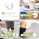 SKYLA HOMES Baby Locks (8-Pack) Child Safety Cabinet Proofing - Safe Quick and Easy 3M Adhesive Cabinet Drawer Door Latches No Screws & Magnets Multi-Purpose for Furniture Kitchen Ovens Toilet Seats (White)