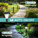 GIGALUMI 12 Pack Solar Lights Outdoor Waterproof, Outdoor Solar Lights for Yard, Solar Garden Lights, Yard Decorations Outdoor for Pathway, Patio, Garden, Driveway, Lawn, and Landscape (Cold White) 