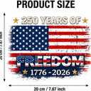 Dazoratix 250 Years America Decals - 250th Anniversary Vintage Retro USA Flag Merchandise Patriotic Independence Day Freedom American Vinyl Stickers for Car Windows Vehicles Tumblers Bumpers Decor