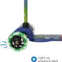 Self Balancing Kick Scooter with Light Up Wheels, Extra Wide Deck, 3 Wheel Platform, Foot Activated Brake, 75 lbs Limit, Kids & Toddlers Girls or Boys, for Ages 3 and Up
