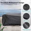 Patio Furniture Covers, Heavy Duty 600D Outdoor Furniture Cover Waterproof, Sectional Sofa Set Covers Table and Chair Set Cover,138"L×86"W×28"H