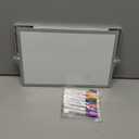 Small Dry Erase White Board, Magnetic Desktop Whiteboard with Stand, Dry Eease Board Mini Easel Double Sided on Table Top with Holder for Kids Drawing, Teacher Instruction (12"W x 7.9"H)