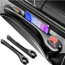 [2026 Upgrade] 2PCS Car Seat Gap Filler with Phone Holder,Multi-Function Car Side Seat Gap Filler for Prevent Items Falling,Universal Car Seat Organizer Car Accessories Interior (Black)