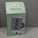 SUSTEAS Rotary Cheese Grater with Handle - Vegetable Shredder with 5 Well-designed Blades & Strong Suction Base,Round Mandoline Slicer & Food Chopper for Kitchen,with Blade Storage Box(Retro Green)