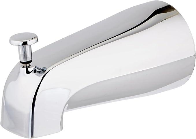 EZ-FLO 5 Inch Zinc Bath Tub Diverter Spout, 1/2 Inch IPS Pipe, Brushed Nickel, 15080