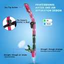 Greatever Dry Snorkel Set,Panoramic Wide View Anti-Fog Scuba Diving Mask,Professional Snorkeling Gear for Adults Kids