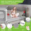Yulongtengfei 3-Piece King Size Bed Rail for Toddlers - Adjustable Height Guard with Sturdy Installation, Kids Safety Bed Rail for King Size Bed