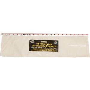 Ashley Productions Name Plate Extra Large Pockets, Clear (ASH10404)