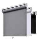 AOSKY Cordless Roller Shades Blackout Blinds for Windows Room Darkening Rolled Up Shades with Spring System, UV Protection Window Shades Door Blinds for Home and Office (72" W x 72" H, Grey)